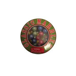 Classic Marbles In Tin Box Assorted Colors Ages 6 & Up